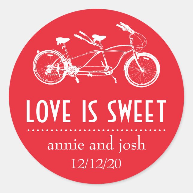 Le Vélo Pour Deux Amours Est Étiquettes Douces (Ro (Devant)
