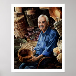 Le vendeur doux de panier - affiche limitée