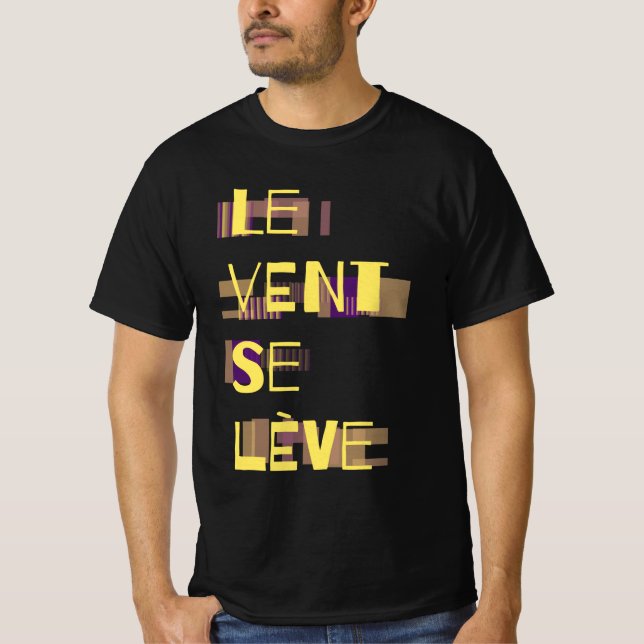 Le Vent Se Leve, französischer T - Shirt (Vorderseite)