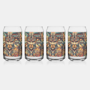 Le verre émeraude "Mésoamerican Motif" intemporel 