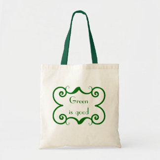 Le vert est bon sac de toile