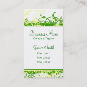 Le vert tourbillonne modèle de carte de visite