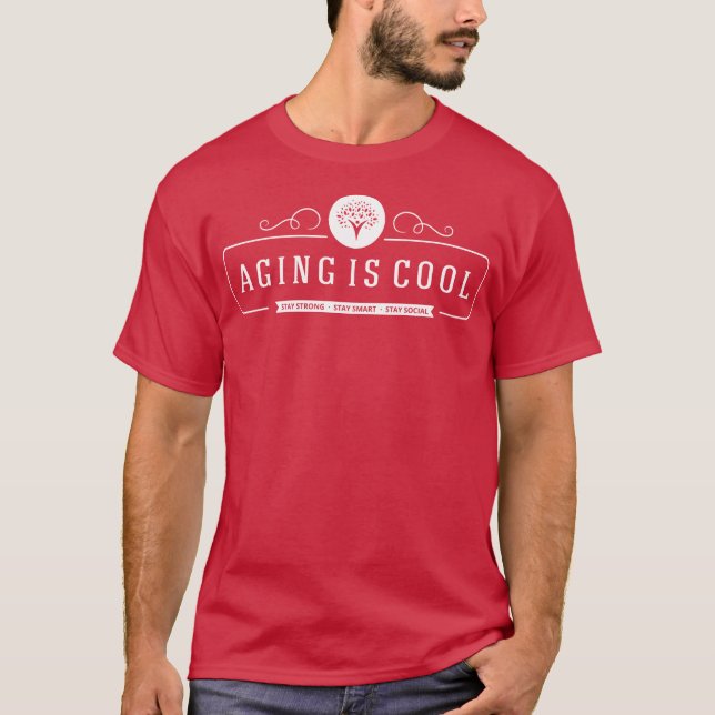 Le vieillissement est Cool t-shirt rouge (Devant)