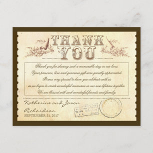 le vieux cru vous remercient des billets - cartes