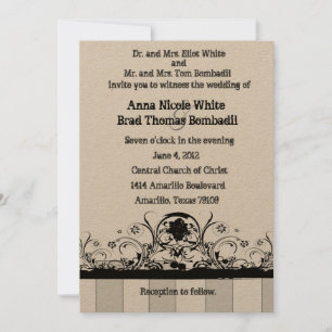 Le vieux Faire-part de mariage ouest de Shabby