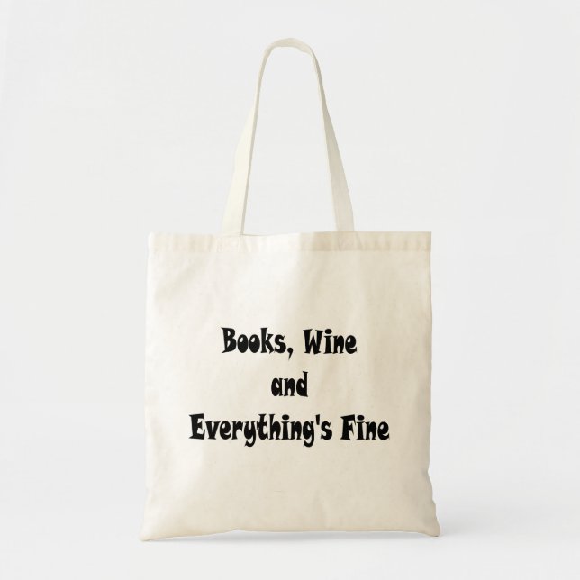 Le vin de livres tout est sac fin (Devant)