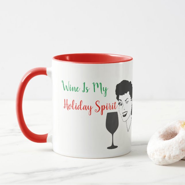 Le vin drôle est ma tasse de Noël d'esprit de (Avec donut)