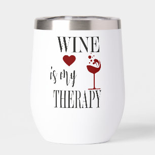 Le Vin Est Mon Thérapie Thermal Tumbler