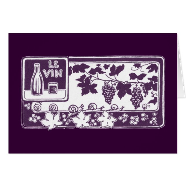 Le Vin, Vintages Weinetikett (Vorderseite (Horizontal))