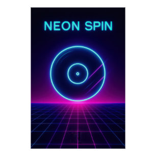 Le vinyle néon - Poster
