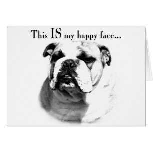 Le visage joyeux de Bulldog