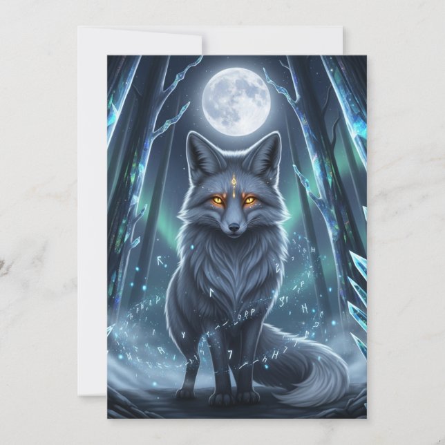 Le voeu de Noël du Gardien | Carte de vacances Fox (Devant)