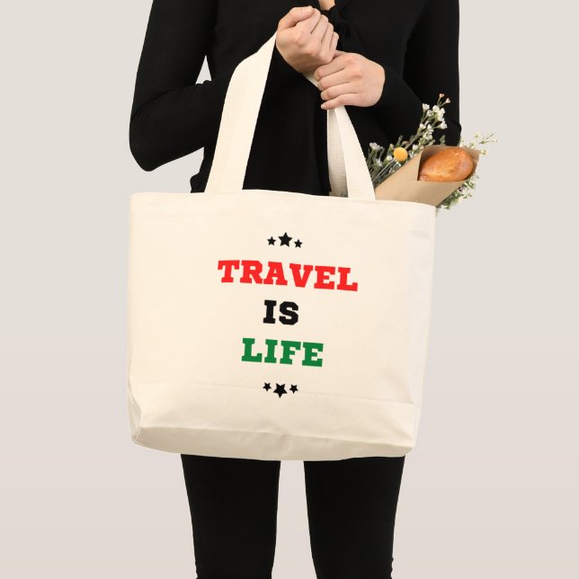 Le voyage est un Sac fourre-tout de vie (Devant (produit))