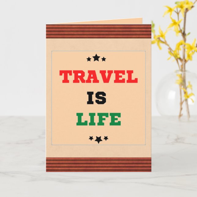 Le voyage est une carte de voeux pour la vie (Fleur jaune)