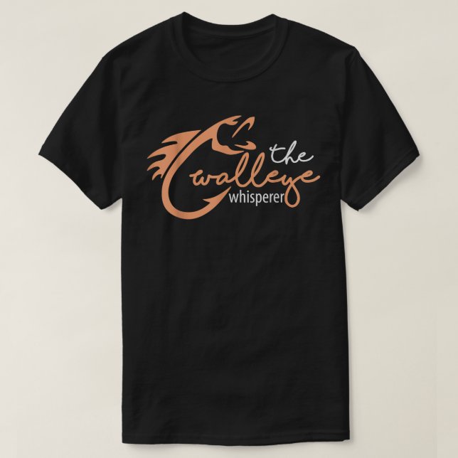 Le Whisperer Walleye Funny Fishing T-Shirt - Mur (Design devant)