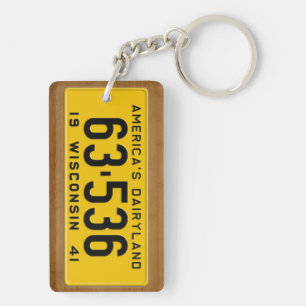 Le Wisconsin 1941 porte - clés vintages de plaque