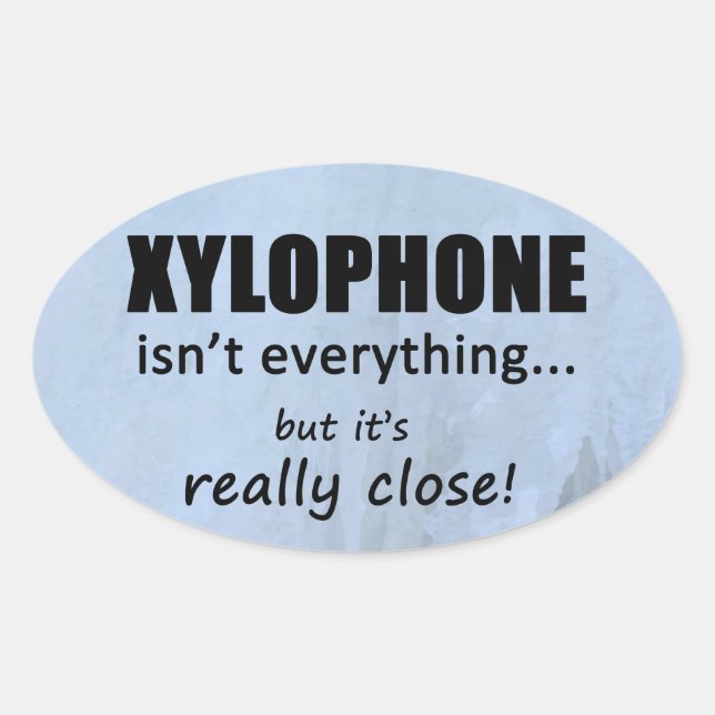 Le Xylophone n'est pas tout Sticker ovale (Devant)