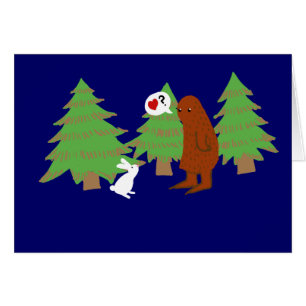 Le yeti et le lapin discutent l'amour