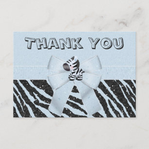 Le zèbre bleu et a imprimé le Merci de regard de