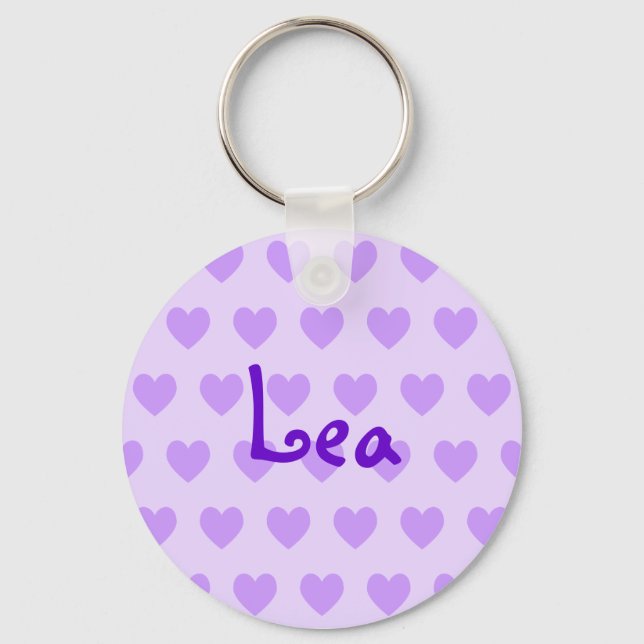 Lea in Lila Schlüsselanhänger (Vorderseite)