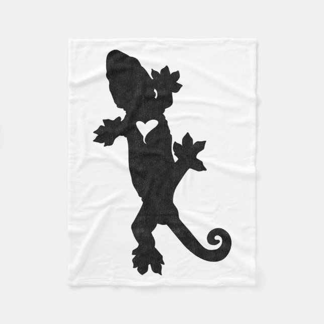 Leachie New Caledonian Gecko Artsy Distressed  Fleecedecke (Vorderseite)