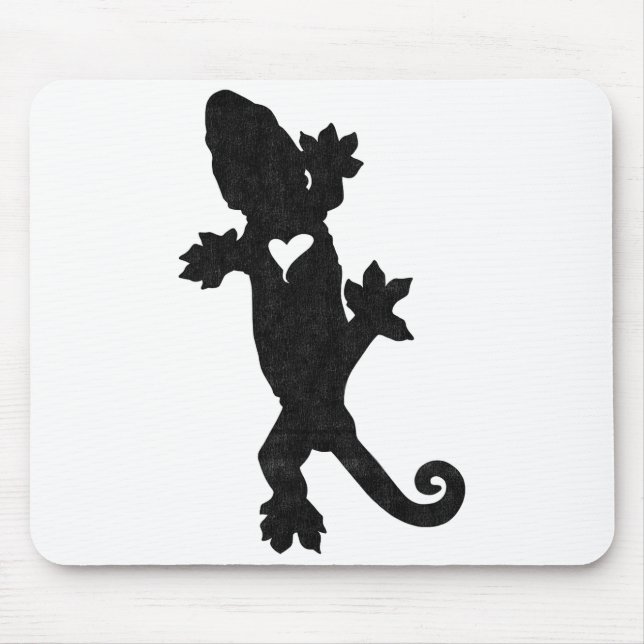 Leachie New Caledonian Gecko Artsy Distressed  Mousepad (Vorne)