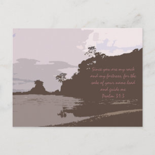 Lead and Guide Me - Psalm 31:3 Postkarte