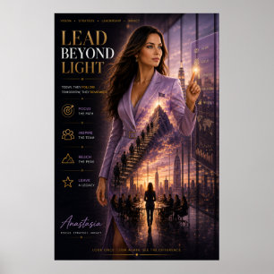 Lead Beyond Light – Führungsplakat für das Managem Poster