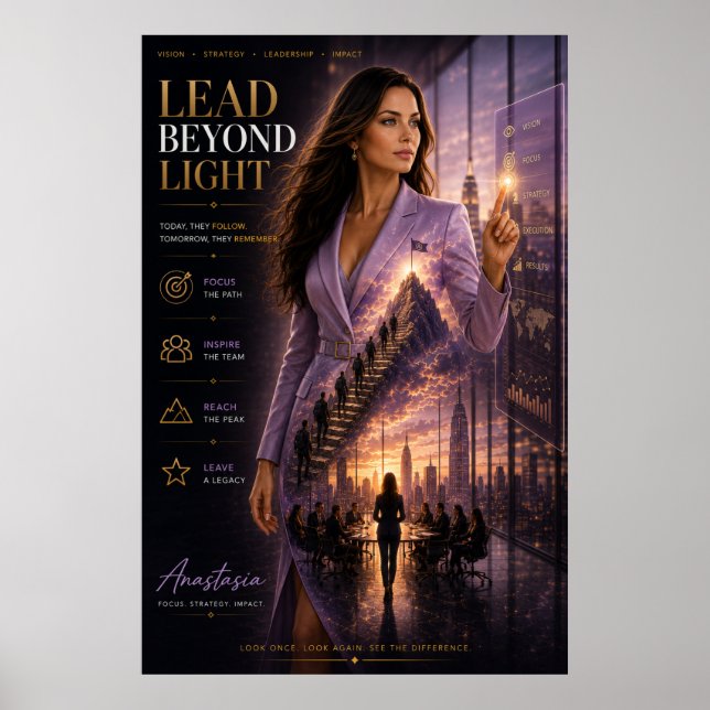 Lead Beyond Light – Führungsplakat für das Managem Poster (Vorne)