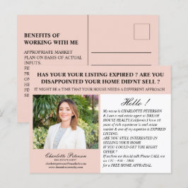 Lead Generierung von echtem Anwesen abgelaufen Lis Postkarte