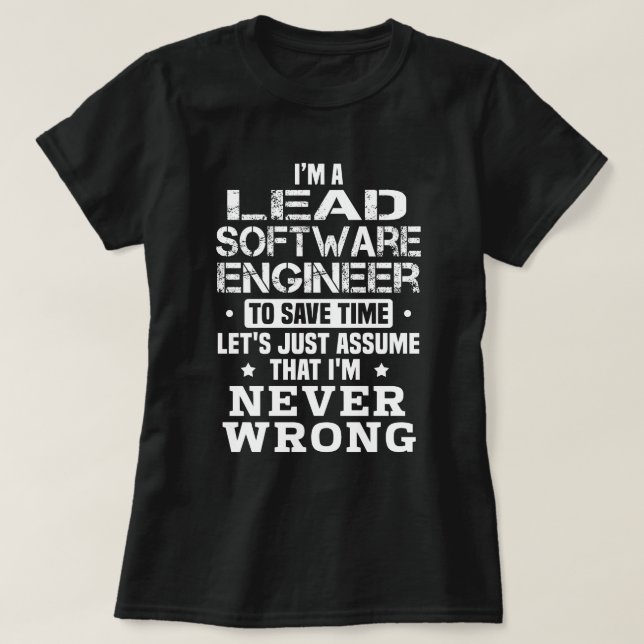 Lead Software Engineer T-Shirt (Design vorne)