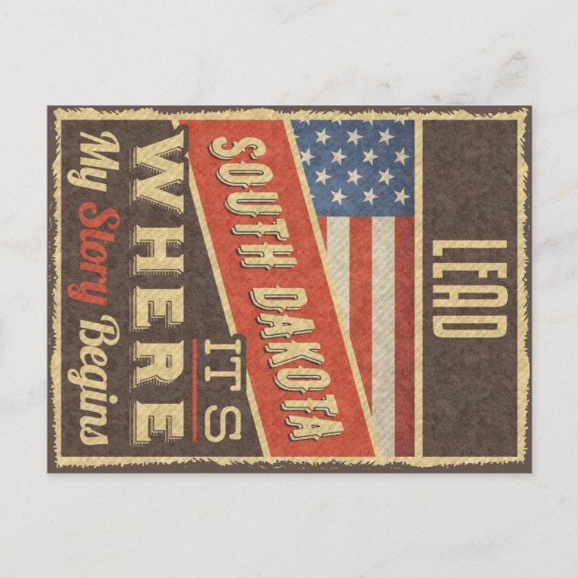 Lead South Dakota Postkarte (Vorderseite)