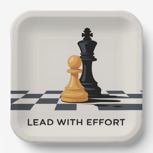 Lead With Effort Pappteller (Vorderseite)
