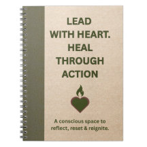 "Lead With Heart" Motivierend Journal - Notebook