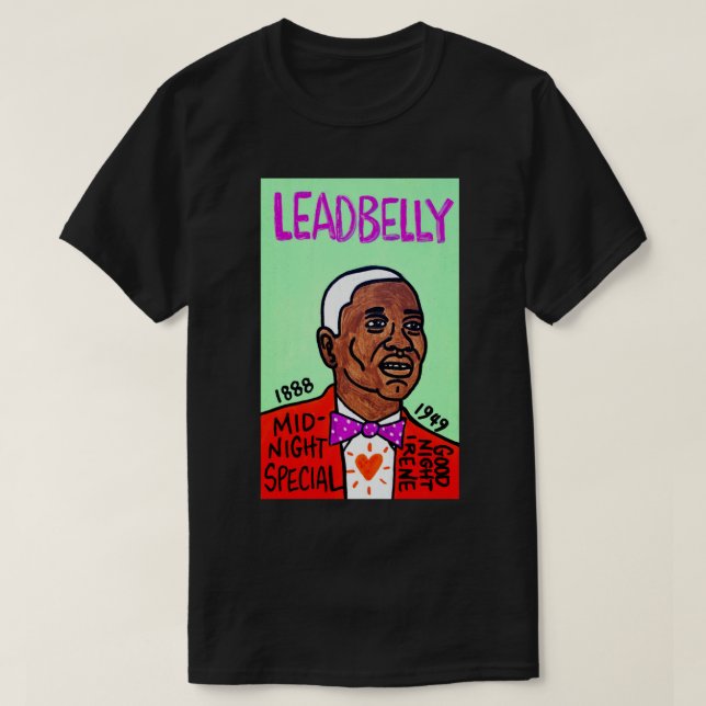 Leadbelly Blues Folk Art classique T-shirt (Design devant)