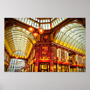 Leadenhall Market City London England Poster