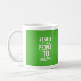 Leader mug - green with quote kaffeetasse