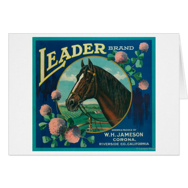 Leader Orange LabelCorona, CA (Vorderseite (Horizontal))