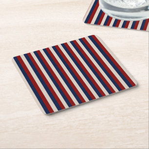 LEADER SEHEN PATRIOTISCHE STREIFEN-PAPIER-UNTERSET RECHTECKIGER PAPPUNTERSETZER