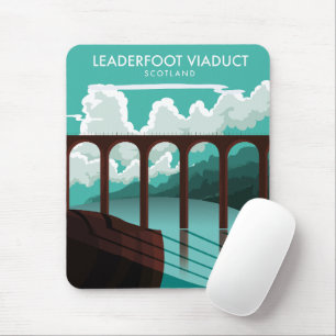 Leaderfoot Viaduct Schottland Reiseplakat Mousepad