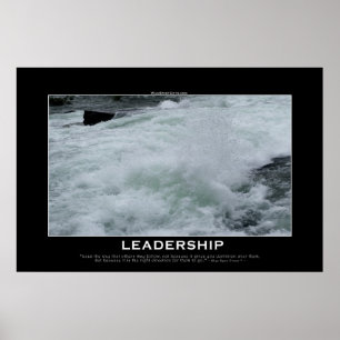 LEADERSHIP River Rapid Motivierend Foto Print Poster