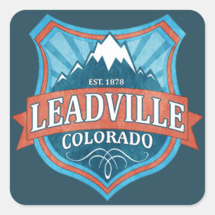 Leadville Colorado aquamarine Quadratischer Aufkleber
