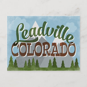 Leadville Colorado Spaß Retro Schneeberge Postkarte