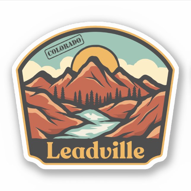 Leadville, Colorado-Sticker Aufkleber (Vorderseite)