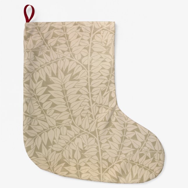 Leaf and Branch Pattern (von William Morris) Großer Weihnachtsstrumpf (Vorderseite)