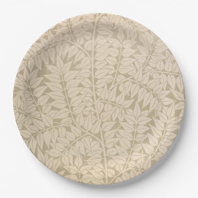 Leaf and Branch Pattern (von William Morris) Pappteller (Vorderseite)