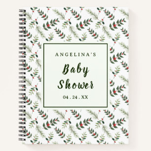 Leaf and Cherry Baby Shot List Notebook Notizbuch