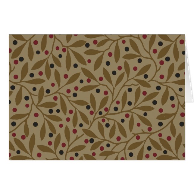 Leaf Berry Classic Hübsches Muster Kunst (Vorderseite (Horizontal))