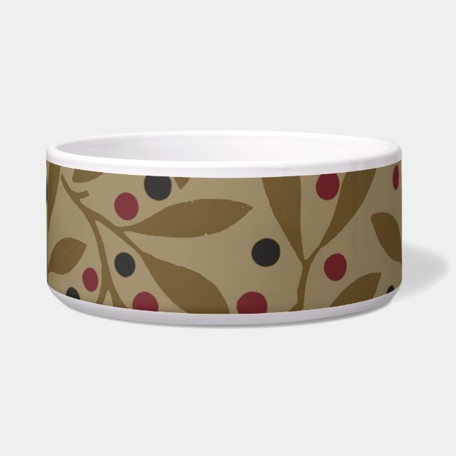 Leaf Berry Classic Hübsches Muster Kunst Napf (Vorderseite)