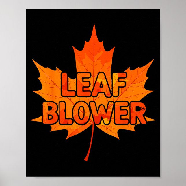 Leaf Blower Autumn Funny Halloween Matching Couple Poster (Vorne)